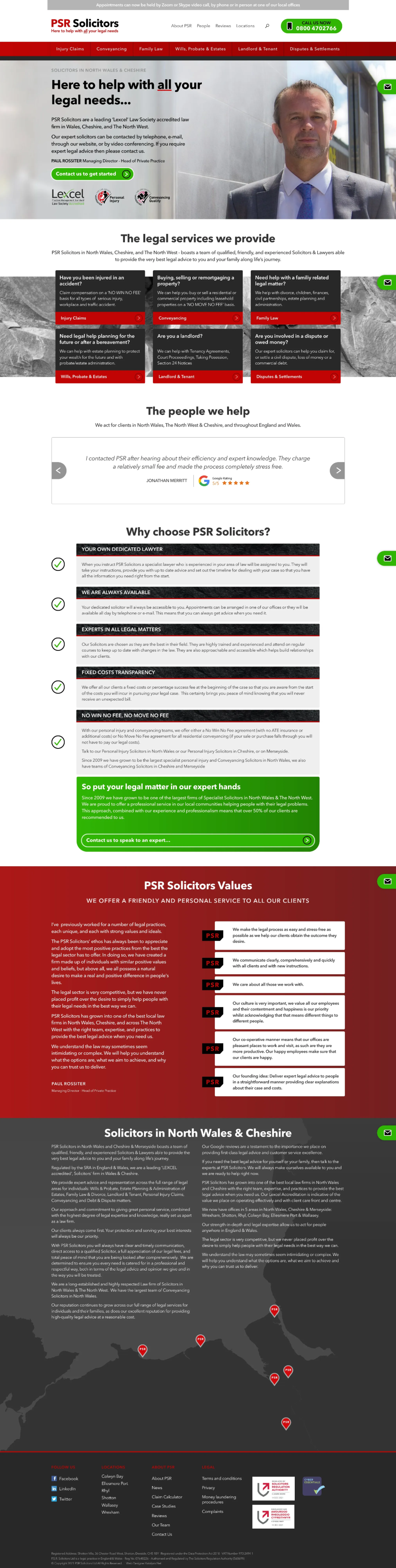 PSR Solicitors Home Page