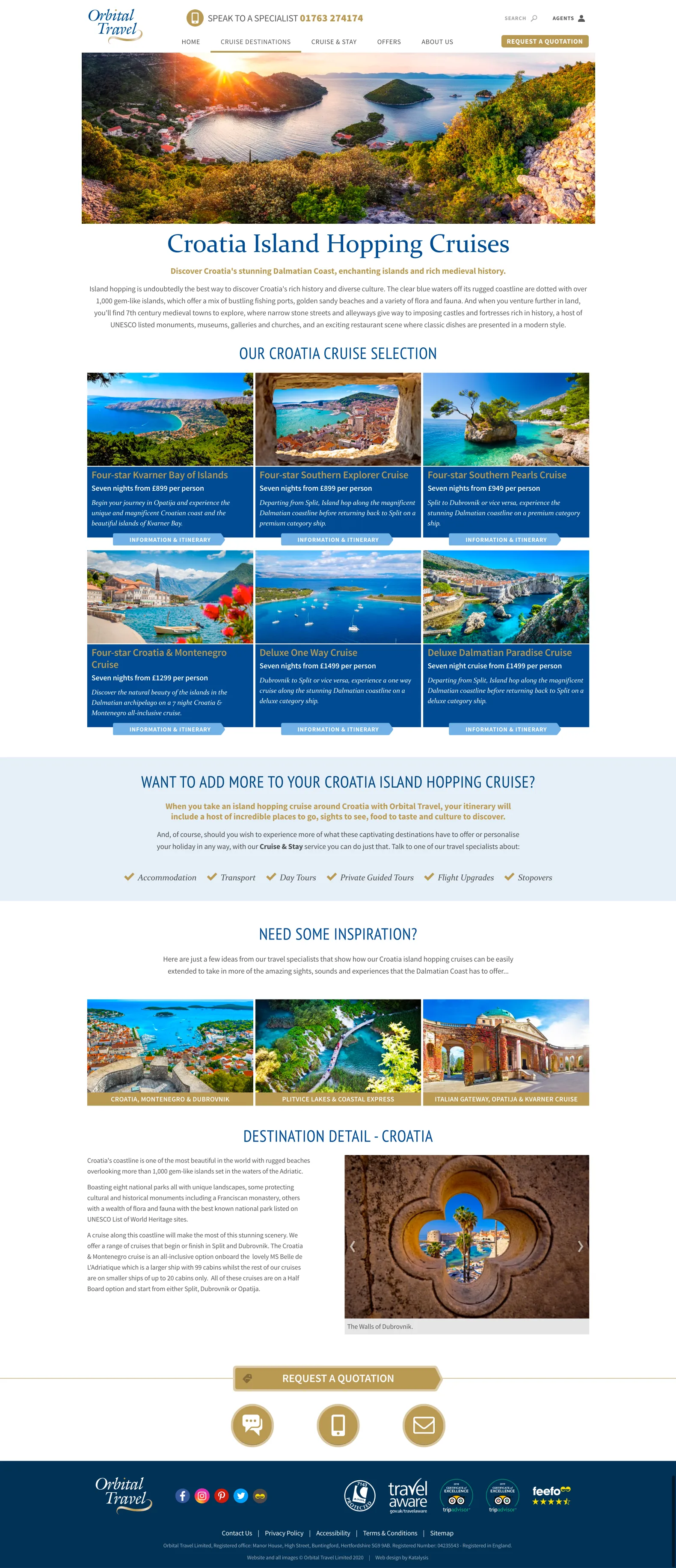 Orbital Travel Web Design - Destination