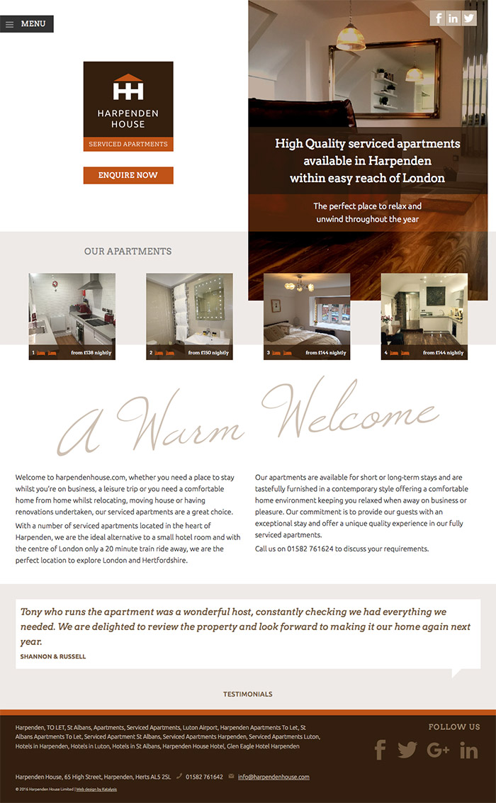 Harpenden House Home Page