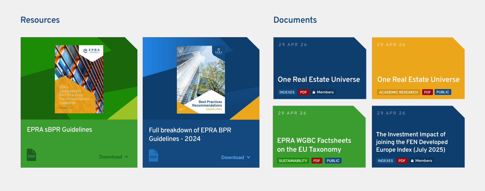 EPRA Custom Document and Resource Blocks