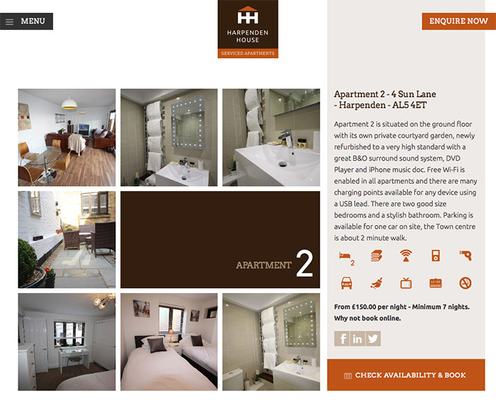 Harpenden House Apartment Page